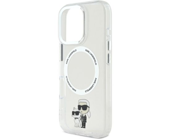 Karl Lagerfeld IML Karl and Choupette MagSafe Case Aizsargapvalks priekš iPhone 16 Pro Max / caurspīdīgs Neoriģinālie Maciņi