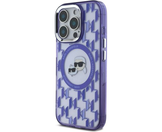 Karl Lagerfeld IML Monogram K&CH Heads MagSafe Case Защитный чехол для iPhone 16 Pro / фиолетовый Чехлы - альтернативные