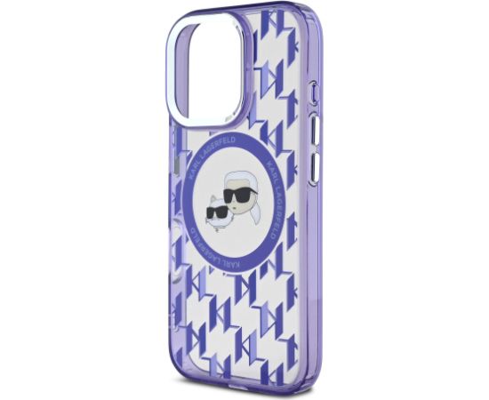 Karl Lagerfeld IML Monogram K&CH Heads MagSafe Case Защитный чехол для iPhone 16 Pro / фиолетовый Чехлы - альтернативные