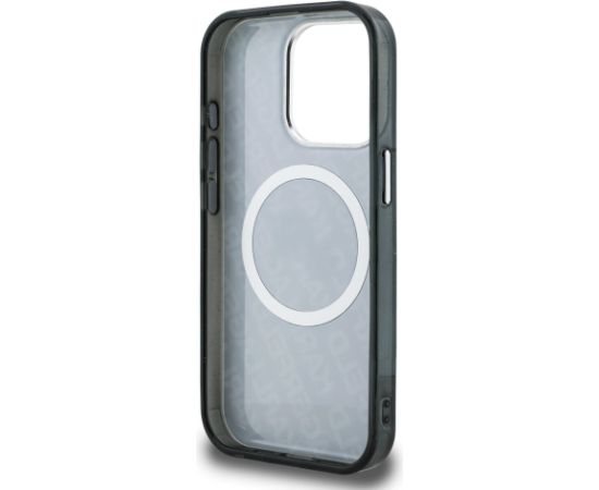 Karl Lagerfeld IML K&CH Heads Repeated Logo MagSafe Case Aizsargapvalks priekš iPhone 15 Pro / melns Neoriģinālie Maciņi