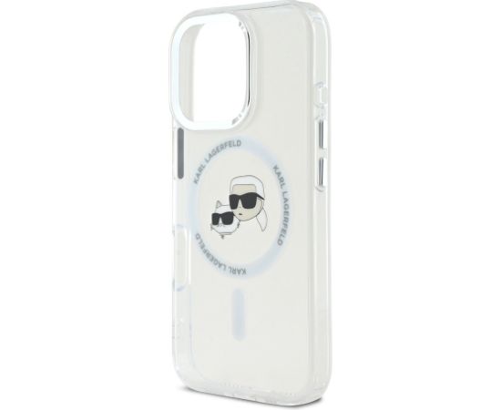 Karl Lagerfeld IML K&CH Heads Metal Frame MagSafe Aizsargapvalks priekš iPhone 16 Pro Max / caurspīdīgs Neoriģinālie Maciņi