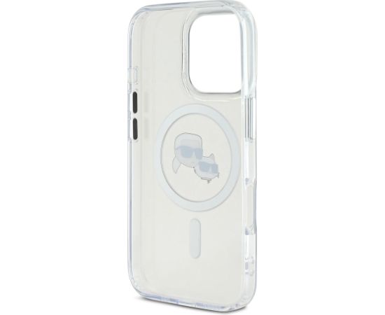 Karl Lagerfeld IML K&CH Heads Metal Frame MagSafe Aizsargapvalks priekš iPhone 16 Pro Max / caurspīdīgs Neoriģinālie Maciņi