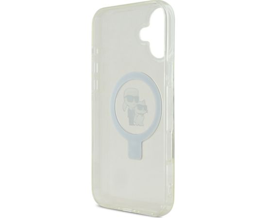 Karl Lagerfeld Ringstand Karl and Choupette MagSafe Case Защитный чехол с кольцом для iPhone 16 Plus / белый Чехлы - альтернативные