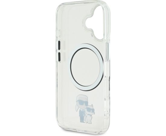 Karl Lagerfeld IML Karl and Choupette MagSafe Case Aizsargapvalks priekš iPhone 16 Plus / caurspīdīgs Neoriģinālie Maciņi