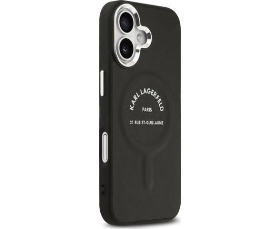 Karl Lagerfeld PU RSG Logo MagSafe Case Aizsargapvalks priekš iPhone 17 / melns Neoriģinālie Maciņi