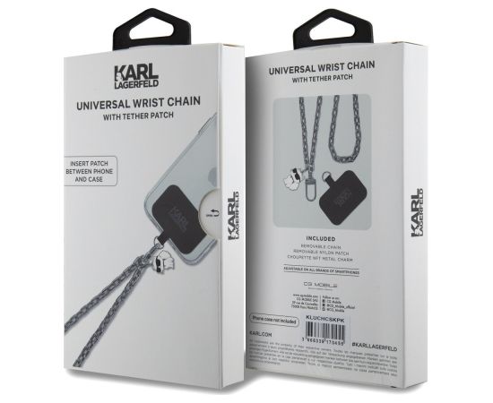 Karl Lagerfeld Choupette Universālā rokas siksniņa / sudrabs Neoriģinālie Maciņi