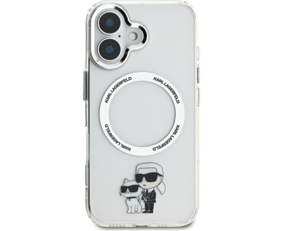 Karl Lagerfeld IML Karl and Choupette MagSafe Case Aizsargapvalks priekš iPhone 16 / caurspīdīgs Neoriģinālie Maciņi