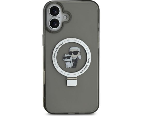 Karl Lagerfeld Ringstand Karl and Choupette MagSafe Защитный чехол для iPhone 16 Plus / чёрный Чехлы - альтернативные