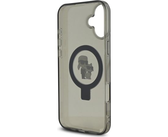 Karl Lagerfeld Ringstand Karl and Choupette MagSafe Защитный чехол для iPhone 16 Plus / чёрный Чехлы - альтернативные
