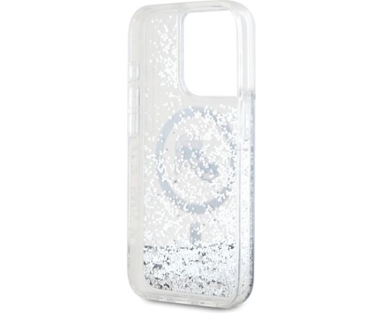Karl Lagerfeld Liquid Glitter Karl and Choupette Heads MagSafe Case Защитный чехол для iPhone 15 Pro Max / прозрачный Чехлы - альтернативные