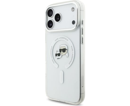 Karl Lagerfeld IML K&CH Heads Metal Frame MagSafe Case Aizsargapvalks priekš iPhone 17 Pro Max / caurspīdīgs Neoriģinālie Maciņi
