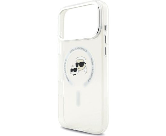 Karl Lagerfeld IML K&CH Heads Metal Frame MagSafe Case Aizsargapvalks priekš iPhone 17 Pro Max / caurspīdīgs Neoriģinālie Maciņi