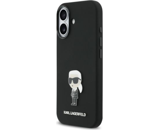 Karl Lagerfeld Liquid Silicone Metal Ikonik Case Защитный чехол для iPhone 17 / чёрный Чехлы - альтернативные