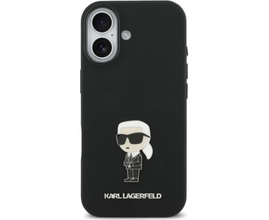 Karl Lagerfeld Liquid Silicone Metal Ikonik Case Защитный чехол для iPhone 17 / чёрный Чехлы - альтернативные