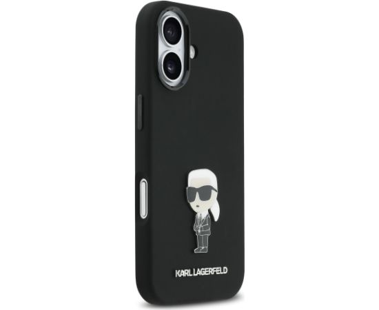 Karl Lagerfeld Liquid Silicone Metal Ikonik Case Защитный чехол для iPhone 17 / чёрный Чехлы - альтернативные
