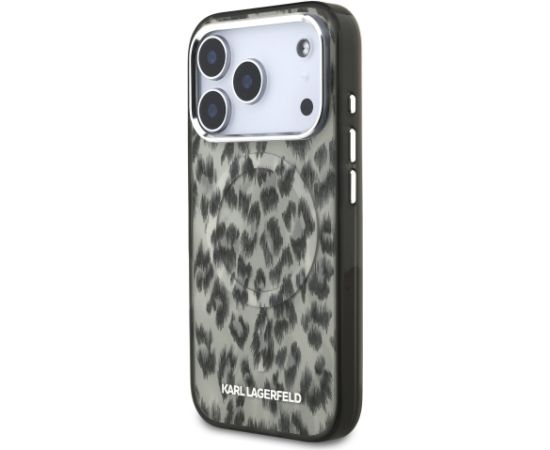 Karl Lagerfeld IML Leopard MagSafe Case Aizsargapvalks priekš iPhone 17 Pro / brūns Neoriģinālie Maciņi