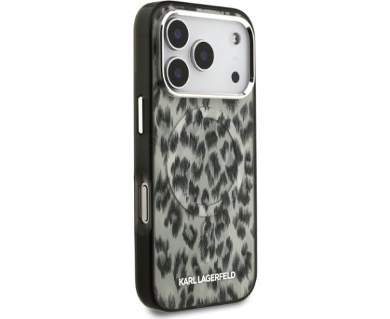 Karl Lagerfeld IML Leopard MagSafe Case Aizsargapvalks priekš iPhone 17 Pro / brūns Neoriģinālie Maciņi