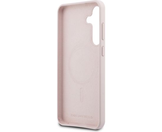 Karl Lagerfeld Liquid Silicone K&CH Heads MagSafe Case Aizsargapvalks priekš Samsung Galaxy S25 FE / rozā Neoriģinālie Maciņi