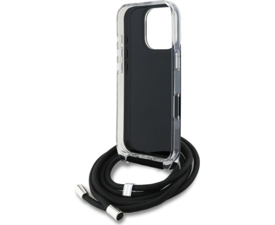 Karl Lagerfeld IML Crossbody Karl and Choupette Heads Case Telefona maciņš priekš iPhone 16 Pro / melns Neoriģinālie Maciņi