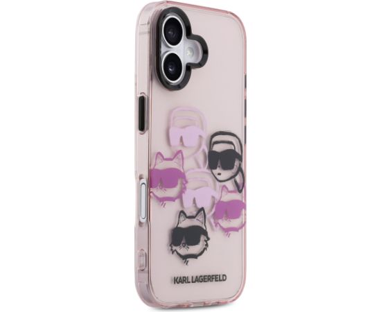 Karl Lagerfeld IML Multi K&CH Heads Case Защитный чехол для iPhone 17 / розовый Чехлы - альтернативные