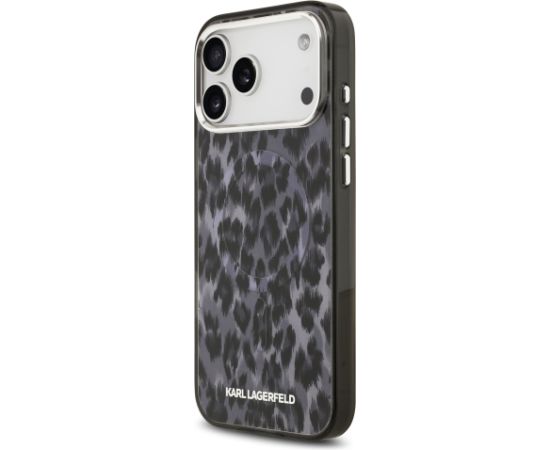 Karl Lagerfeld IML Leopard MagSafe Case Aizsargapvalks priekš iPhone 17 Pro Max / pelēks Neoriģinālie Maciņi