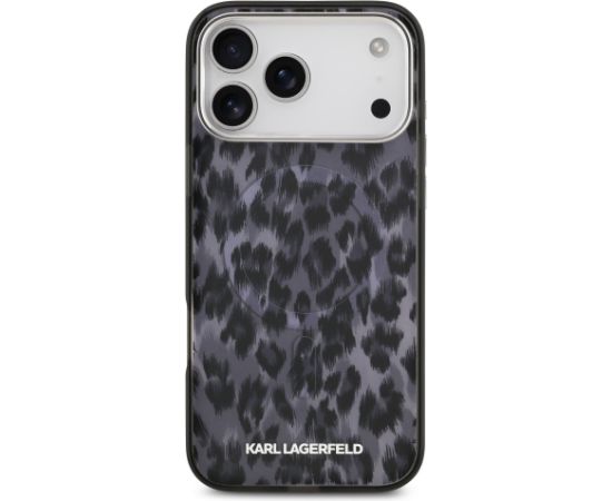Karl Lagerfeld IML Leopard MagSafe Case Aizsargapvalks priekš iPhone 17 Pro Max / pelēks Neoriģinālie Maciņi