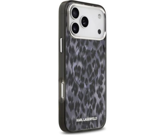 Karl Lagerfeld IML Leopard MagSafe Case Aizsargapvalks priekš iPhone 17 Pro Max / pelēks Neoriģinālie Maciņi