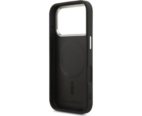 Karl Lagerfeld PU RSG Logo MagSafe Case Aizsargapvalks priekš iPhone 17 Pro / melns Neoriģinālie Maciņi