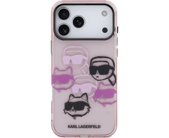 Karl Lagerfeld IML Multi K&CH Heads Защитный чехол для iPhone 17 Pro Max / розовый Чехлы - альтернативные
