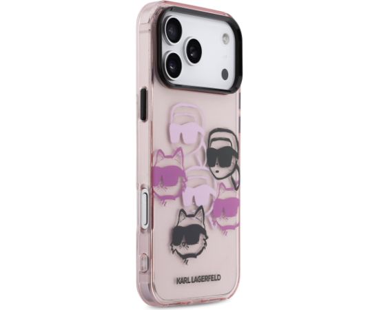 Karl Lagerfeld IML Multi K&CH Heads Защитный чехол для iPhone 17 Pro Max / розовый Чехлы - альтернативные