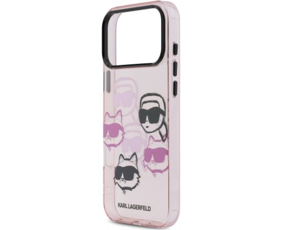 Karl Lagerfeld IML Multi K&CH Heads Защитный чехол для iPhone 17 Pro Max / розовый Чехлы - альтернативные