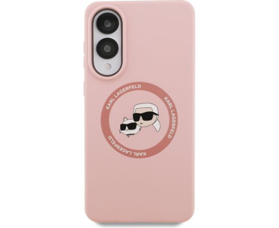 Karl Lagerfeld Liquid Silicone Double Heads MagSafe Case Защитный чехол для Samsung Galaxy S25 Edge / розовый Чехлы - альтернативные