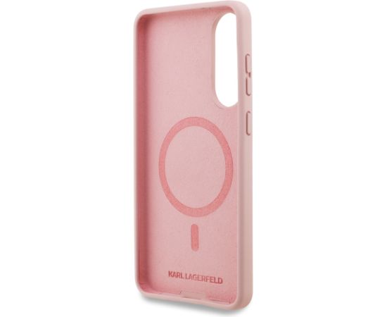 Karl Lagerfeld Liquid Silicone Double Heads MagSafe Case Защитный чехол для Samsung Galaxy S25 Edge / розовый Чехлы - альтернативные