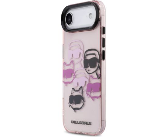 Karl Lagerfeld IML Multi Karl and Choupette Heads Case Защитный чехол для iPhone Air / розовый Чехлы - альтернативные