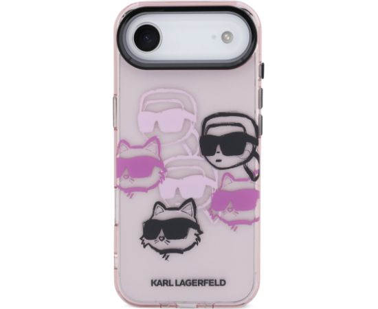 Karl Lagerfeld IML Multi Karl and Choupette Heads Case Защитный чехол для iPhone Air / розовый Чехлы - альтернативные