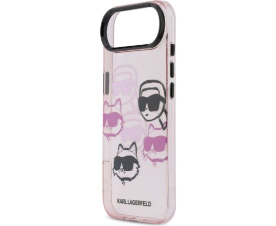 Karl Lagerfeld IML Multi Karl and Choupette Heads Case Защитный чехол для iPhone Air / розовый Чехлы - альтернативные