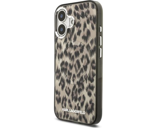 Karl Lagerfeld IML Leopard MagSafe Case Aizsargapvalks priekš iPhone 17 / brūns Neoriģinālie Maciņi
