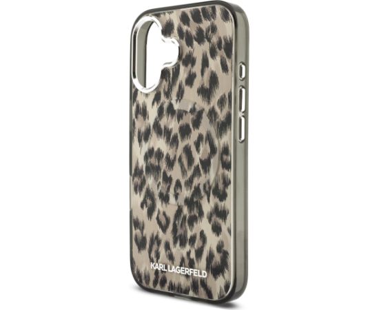 Karl Lagerfeld IML Leopard MagSafe Case Aizsargapvalks priekš iPhone 17 / brūns Neoriģinālie Maciņi