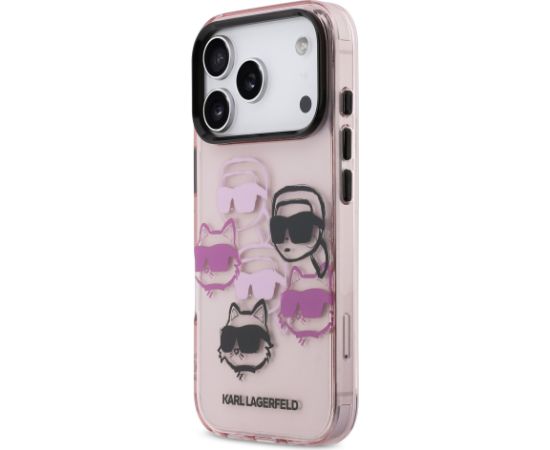 Karl Lagerfeld IML Multi K&CH Heads Case Защитный чехол для iPhone 17 Pro / розовый Чехлы - альтернативные