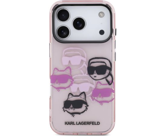 Karl Lagerfeld IML Multi K&CH Heads Case Защитный чехол для iPhone 17 Pro / розовый Чехлы - альтернативные