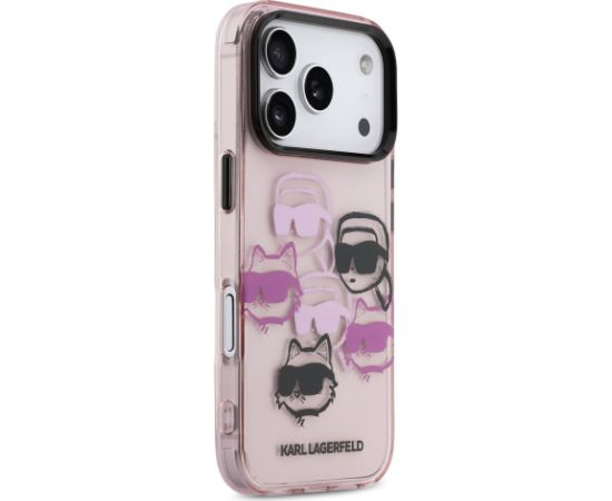 Karl Lagerfeld IML Multi K&CH Heads Case Защитный чехол для iPhone 17 Pro / розовый Чехлы - альтернативные