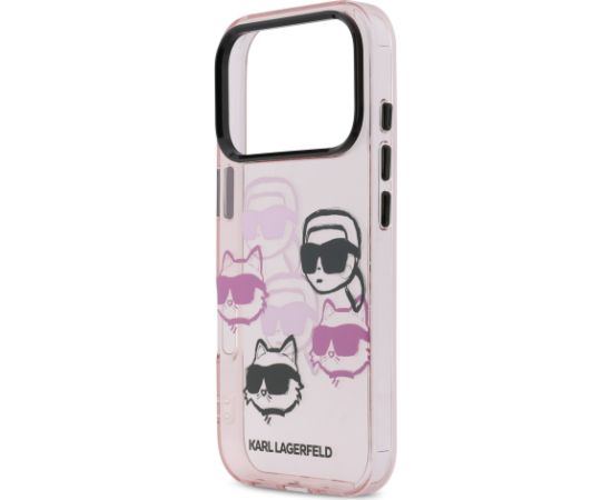 Karl Lagerfeld IML Multi K&CH Heads Case Защитный чехол для iPhone 17 Pro / розовый Чехлы - альтернативные