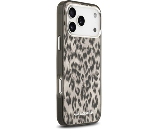 Karl Lagerfeld IML Leopard MagSafe Aizsargapvalks priekš iPhone 17 Pro Max / brūns Neoriģinālie Maciņi