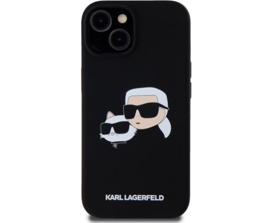 Karl Lagerfeld Liquid Silicone Double Heads MagSafe Защитный чехол для iPhone 15 Pro Max / чёрный Чехлы - альтернативные