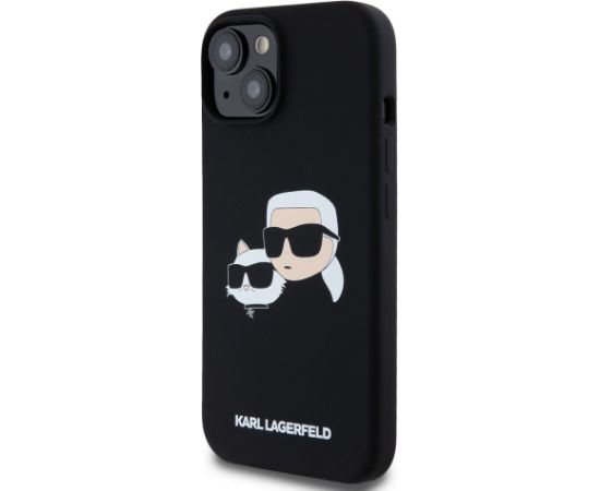 Karl Lagerfeld Liquid Silicone Double Heads MagSafe Защитный чехол для iPhone 15 Pro Max / чёрный Чехлы - альтернативные