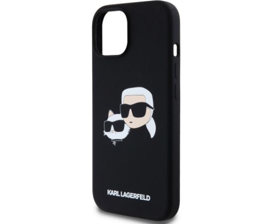 Karl Lagerfeld Liquid Silicone Double Heads MagSafe Защитный чехол для iPhone 15 Pro Max / чёрный Чехлы - альтернативные