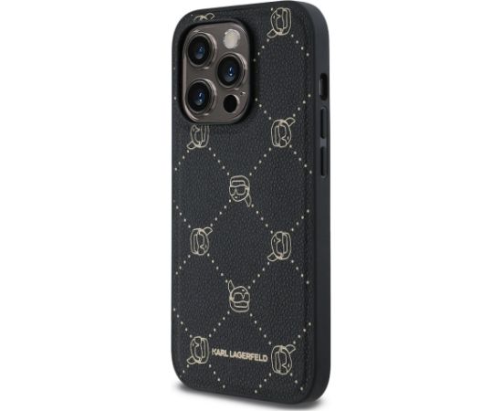 Karl Lagerfeld PU Karl Heads Pattern MagSafe Case Aizsargapvalks priekš iPhone 14 Pro Max / melns Neoriģinālie Maciņi