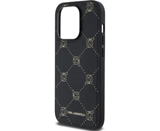 Karl Lagerfeld PU Karl Heads Pattern MagSafe Case Aizsargapvalks priekš iPhone 14 Pro Max / melns Neoriģinālie Maciņi