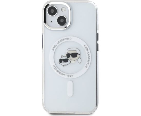 Karl Lagerfeld IML K&CH Heads Metal Frame MagSafe Case Защитный чехол для iPhone 14 / прозрачный Чехлы - альтернативные