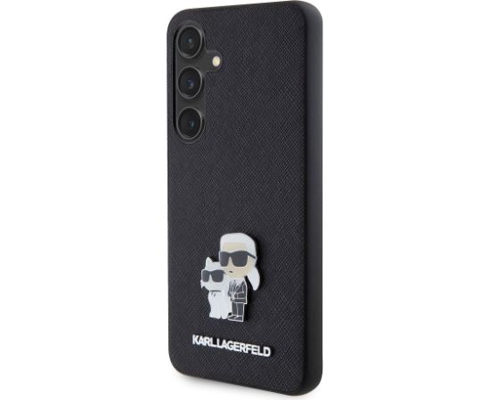 Karl Lagerfeld PU Saffiano Metal Karl and Choupette Защитный чехол для Samsung Galaxy S24 / чёрный Чехлы - альтернативные